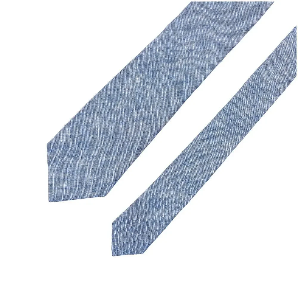 J Crew Ludlow Baird McNutt Irish Linen Tie NWT Blue Made in USA 60 x 3